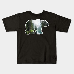 Camping Bear Kids T-Shirt